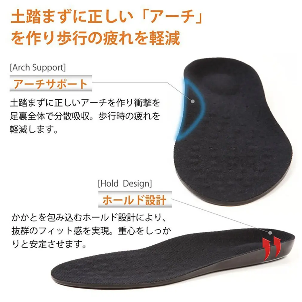 Breathable Masage Soft PU Gel Shock Absorption Comfortable Deodorization Insoles Sports Cushioning Insole Pads