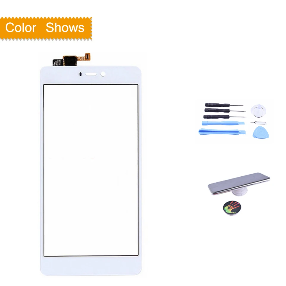 Для Xiao mi 4S mi 4S M4S сенсорный экран дигитайзер Сенсорная панель Датчик переднее внешнее стекло mi 4S сенсорный экран без lcd 5,0" - Цвет: white with gift