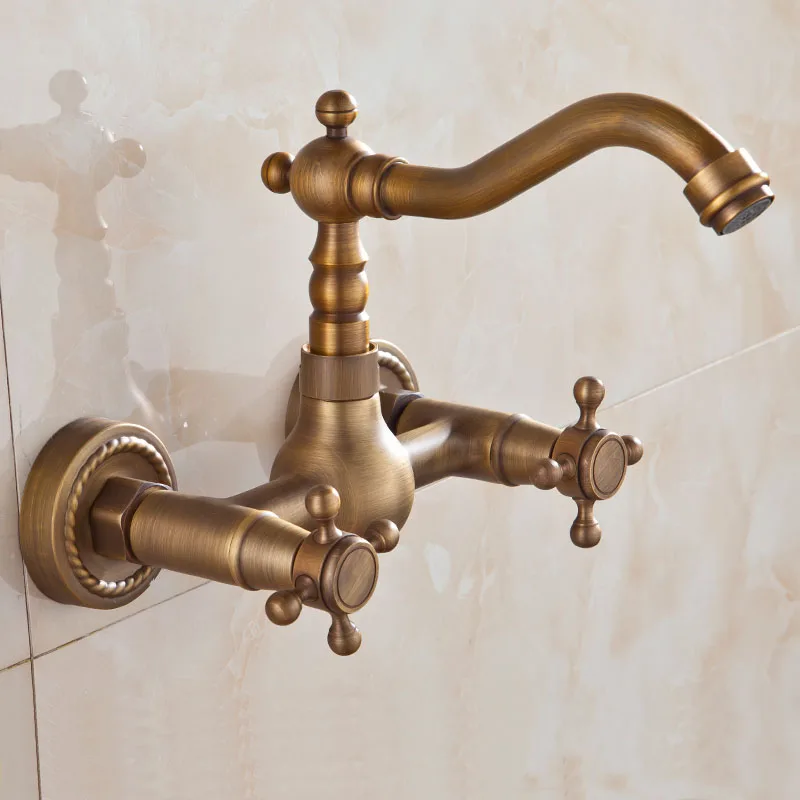 european-antique-brass-wall-mounted-bathroom-rotated-bathtub-faucetretro-sink-basin-faucet-mixer-water-tap-hot-and-cold-2-style