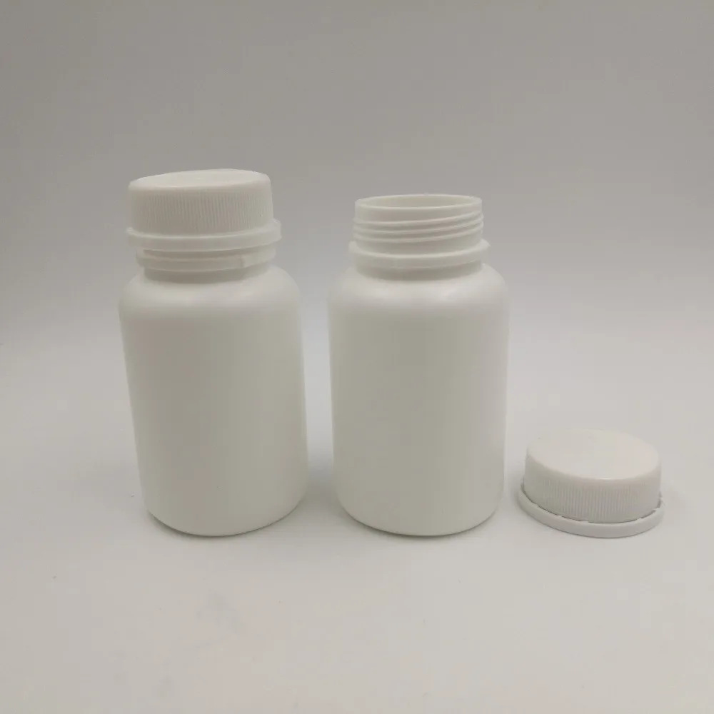 100 шт./лот 100 мл 100cc HDPE фармацевтической Кепки süles бутылки, Пластик пустой; многоразового использования бутылочку контейнер с подделок Кепки