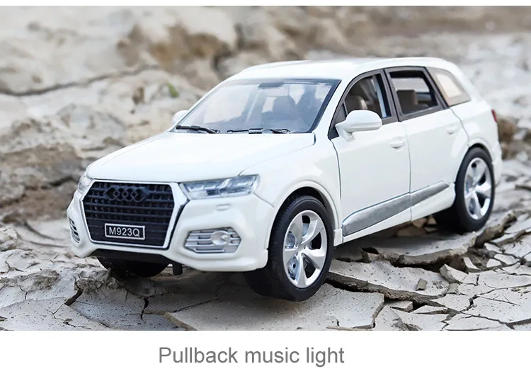1/24 AUDI Q7 литая металлическая модель автомобиля литая под давлением игрушки для детей Коллекция с 6 открытыми литыми автомобилями оттягивающийся автомобиль Детский подарок