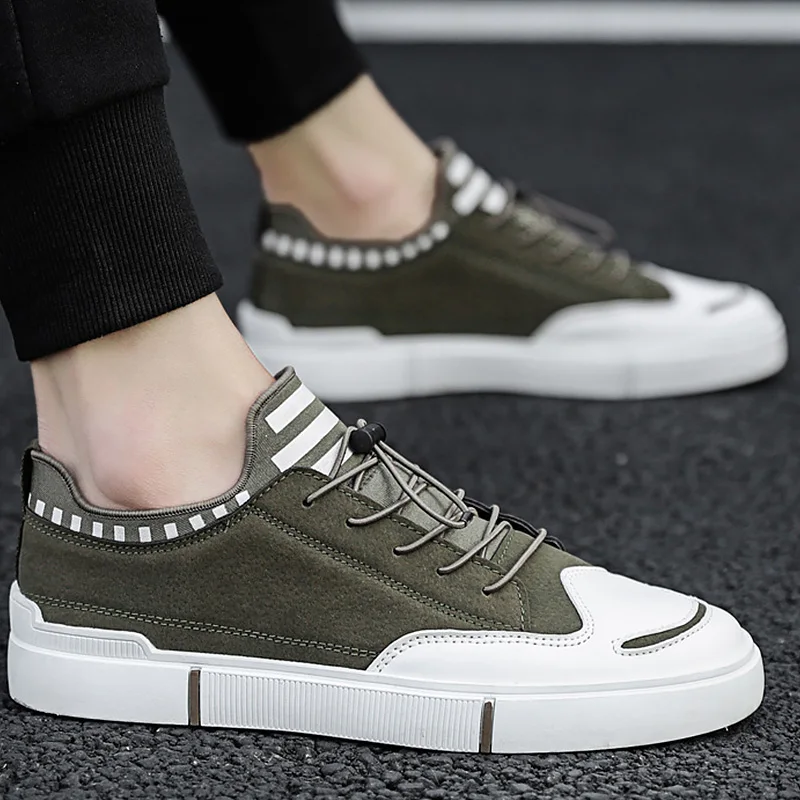 

Super Men Sneakers Vulcanized Shoes Comfortable Flat 2019 Elegant Korean Version Luxury Brand Sneakers