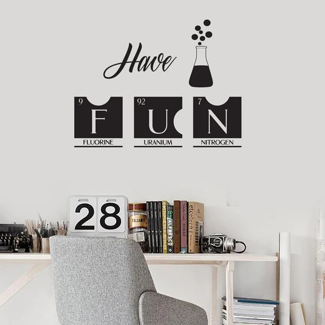 laboratory chemical chemistry classroom wall decor decals have fun