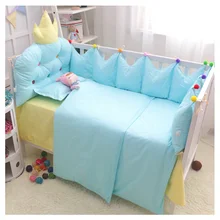 5 шт./компл. моющиеся детские постельные принадлежности очень мягкий детский бортики для кроватки Набор новорожденных детей постельные принадлежности детская кроватка