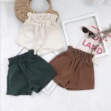 Летняя одежда для маленьких девочек шорты для маленьких девочек Однотонные шорты для девочек Детские корейские штаны, юбки детские брюки JW7213