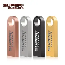Металлический USB флеш-накопитель 128 Гб 64 ГБ 32 ГБ USB2.0 высокоскоростной мини-накопитель 16 Гб Флешка 8 ГБ для ПК/ноутбуков с цепочкой