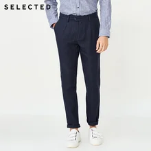 Избранные Новые мужские полосатые конопляные штаны из смешанной ткани осенние деловые повседневные штаны S | 418314521