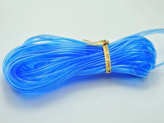 10 метров прозрачный 2 мм полые резиновые трубки ювелирные изделия шнур крышка памяти провода - Цвет: Синий