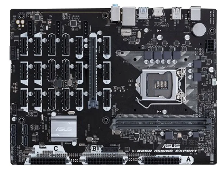 Новый ASUS B250 добыча эксперт DDR4 LGA 1151 19 графическая плата 32 ГБ B250 рабочего Материнская плата