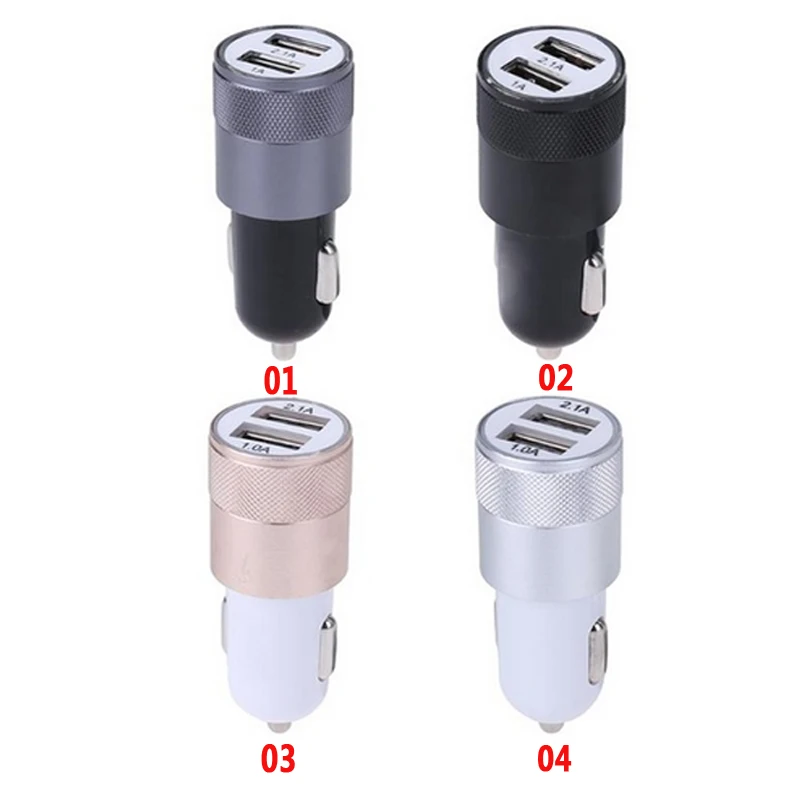 المعادن المزدوج USB سبائك الألومنيوم 5 فولت 2.1A سيارة السجائر أخف محول شاحن مضاد للخدش سيارة شاحن للهاتف المعادن المزدوج USB سبائك الألومنيوم 5 فولت 2.1A سيارة السجائر أخف محول شاحن مضاد للخدش سيارة شاحن للهاتف