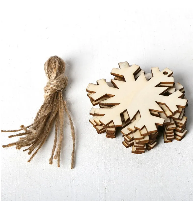 

10PCS/ Lot DIY Christmas Deer Head Reindeer Xmas Hanging Wooden Ornaments Party Christmas Decorations for Home Kids Gifts
