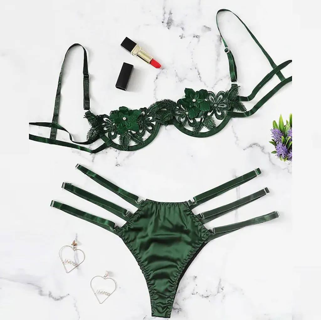 

Dessous Sexy Sleepwear Lace Polyester Bra Set Push Up Bra Set Women Tops Briefs Lingerie Corset Underwire Underwear Lingerie