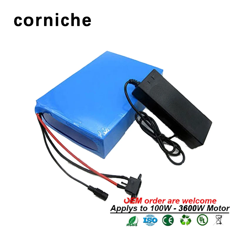 36V 20Ah 1000W 2000W 3000W электрический велосипед батарея E скутер комплект литий ионный