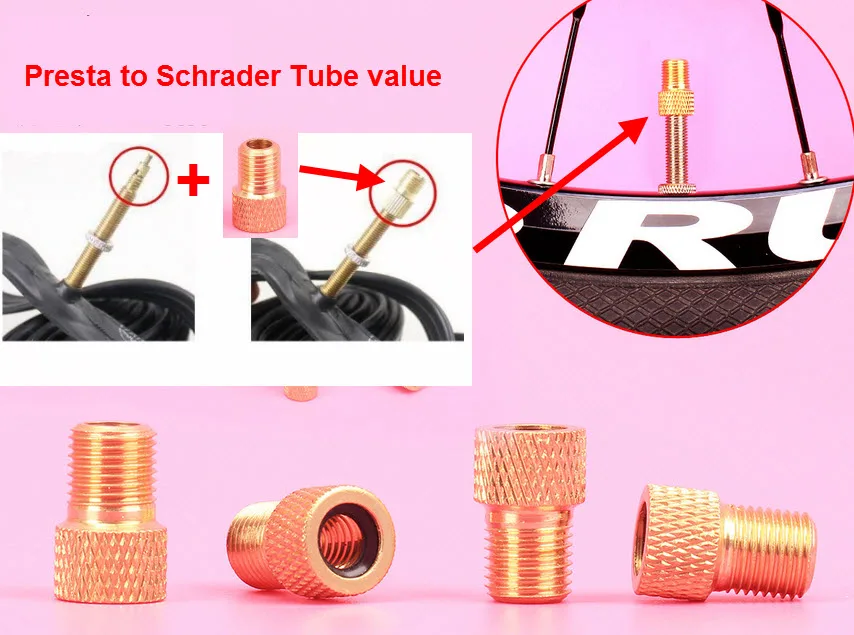 Велосипедный насос для велосипеда Presta to Schrader трубный насос для шин газовый клапан конвертер спортивный велосипед шиномонтажный Клапан адаптер велосипедные аксессуары