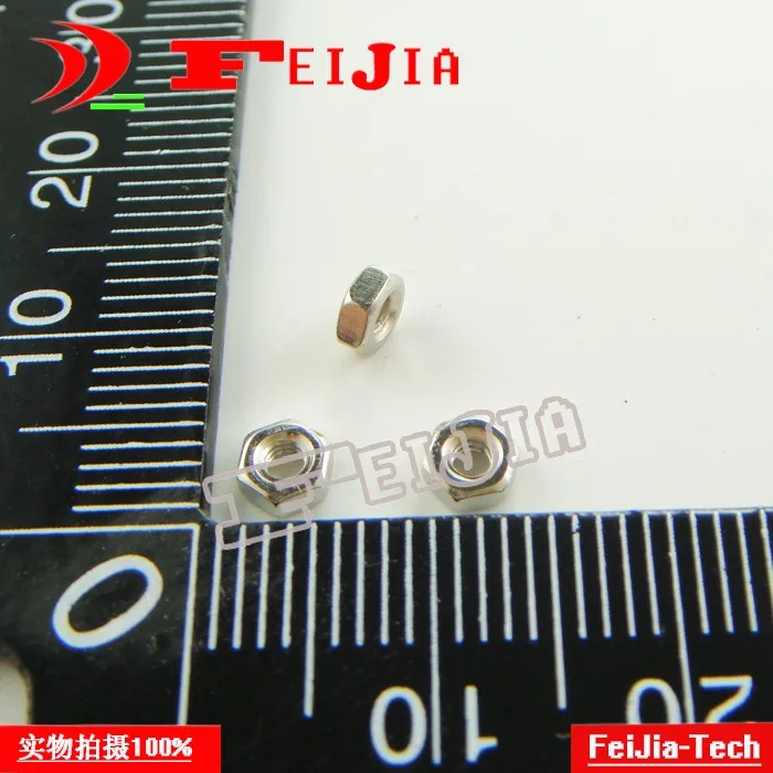 

50 pcs M2 Dia 2mm Hex Screw Nut Stainless Steel Nuts Good Quality DIY Hardware Fasteners Bolts