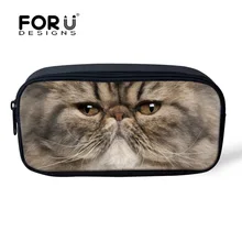 Брендовые женские косметички животные Путешествия Макияж Чехлы милый кот печати пенал Kawaii большие школьные детские канцелярские принадлежности для карандашей