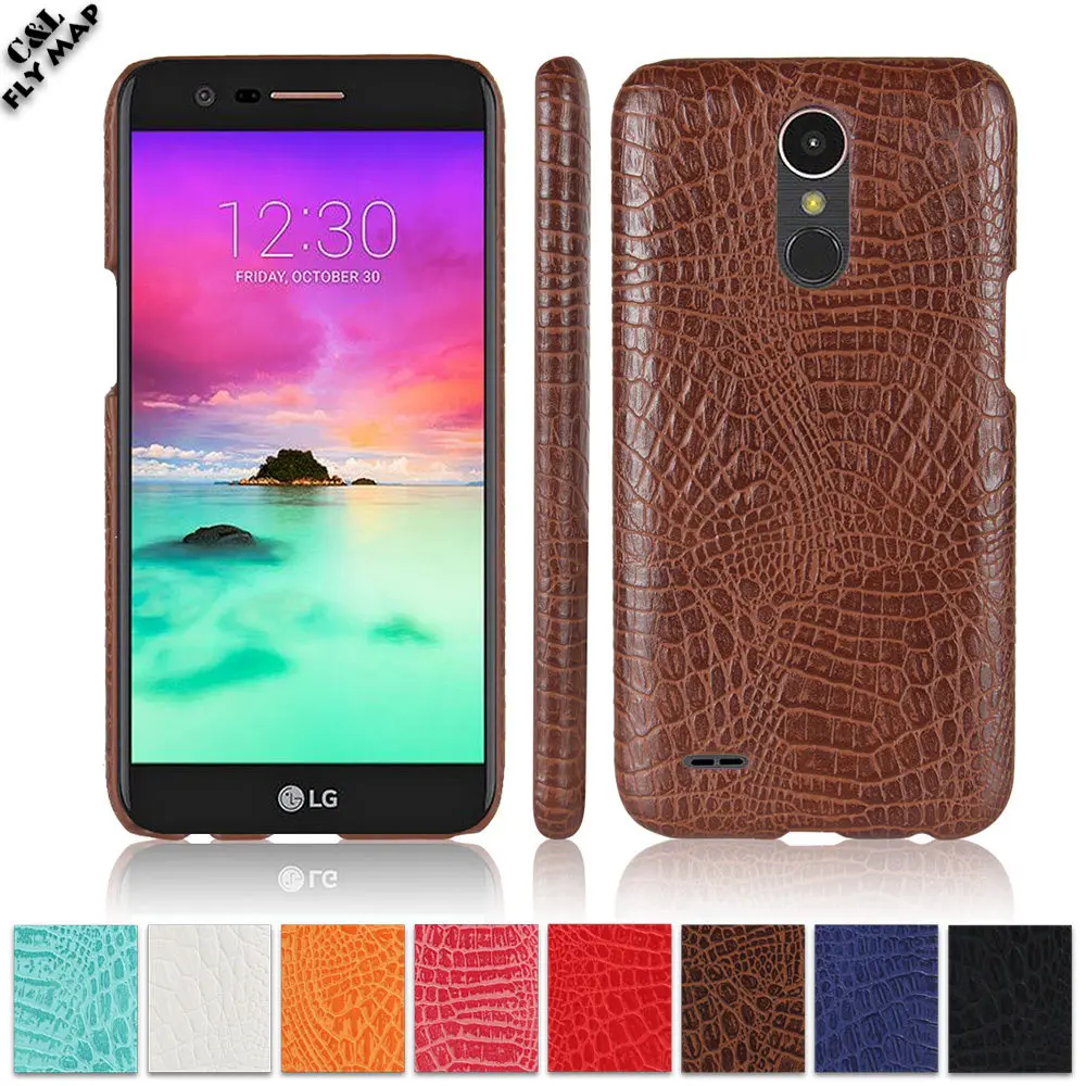 Крокодиловый Чехол для LG K10 2017 M250 M250DS M250Y Жесткий ПК Защитный чехол телефона K 10 LGM250