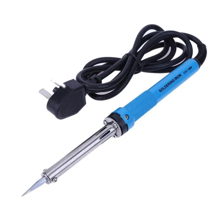 

Stainless Steel Handle 220V/60W Electrical Soldering Iron SMD Welding Rework Tool Adjustable Temperature Solder Gun
