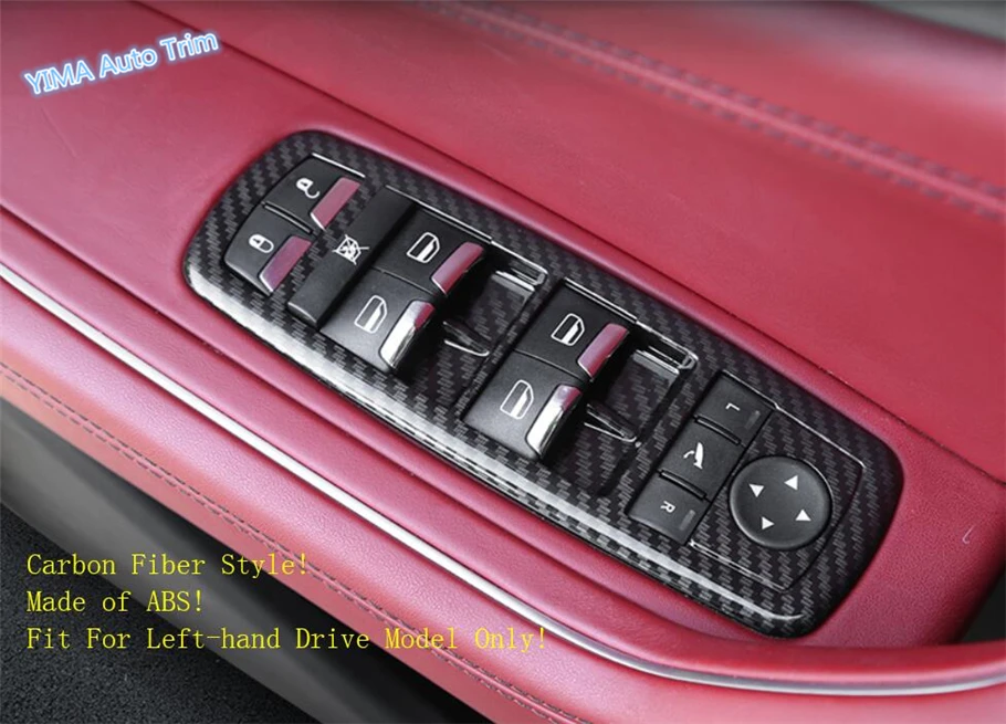

Lapetus Car Styling Door Handle Holder Window Lift Button Switch Frame Cover Trim For Maserati Levante 2016 2017 2018 2019 ABS