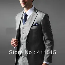 Костюмы дешево популярные для 2013 обычай сделанные серый для свадьбы жених носят смокинги мужчин одеваться