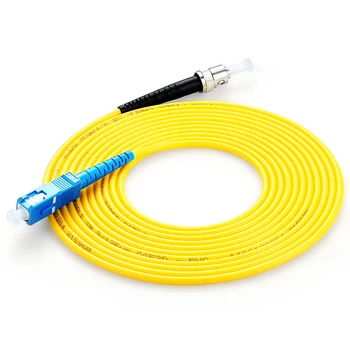 10pcs Simplex SC/UPC-ST/UPC Optical Fiber patch Cord jumper cable Single mode PVC cable 3Meters sc-st connector sommer cable sc goblin white