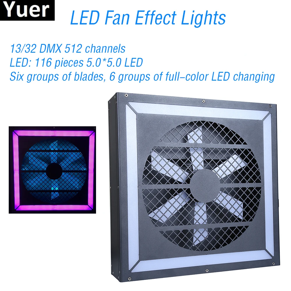 

12Pcs/Lot LED Fan Effect Lights DMX512 Sound Party Equipment Color DJ Disco Flashing lights Club Stroboscope Stage Effect Lights
