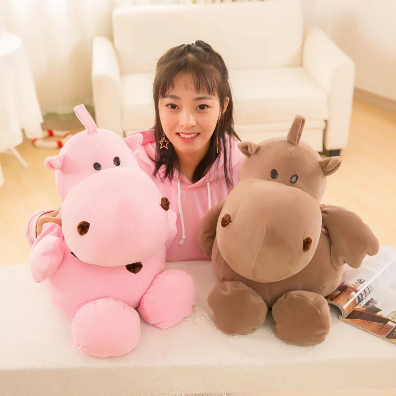 2017 New Hot 1PC 40 60Cm Simulation Hippo Baby Dolls Cute Lifelike