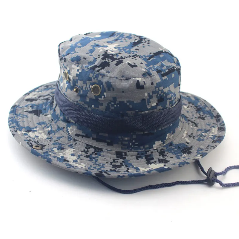 Размер 58 см цифровые камуфляжные шляпы для мужчин, армейский зеленый джунгли Бонни Шляпы Открытый рыбалка кемпинг