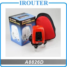 A8826D better than AK435 360degree self leveling Cross Laser Level 1V1H Red 2 line 1 point