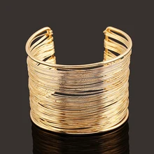 3 Colors High Quality Metal Wide Bangle For Women Girls Punk Style Fashion Cuff Bangle Bracelet Night Club Party Hands Wear