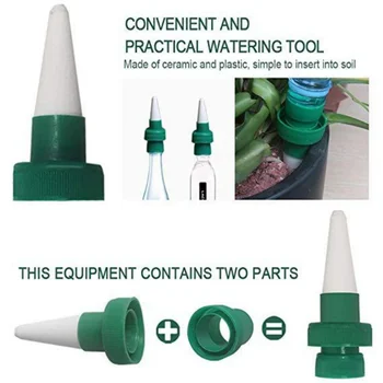 

4 Pcs Plant Ceramic Automatic Drip Drop Water Device Irrigation Water Seepage Device Garden Supplies