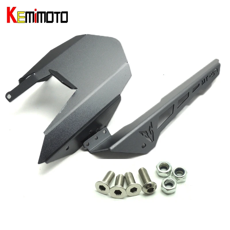 

KEMiMOTO MT 07 MT07 2014-2017 CNC Aluminum Rear Tire Hugger Chain Guard for Yamaha MT-07 FZ-07 2016 2017 Fender Mudguard Chain