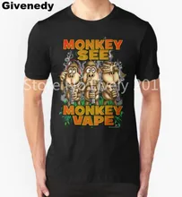 Monkey See Monkey Vape Mens & Womens Printing T Shirt Design T Shirt