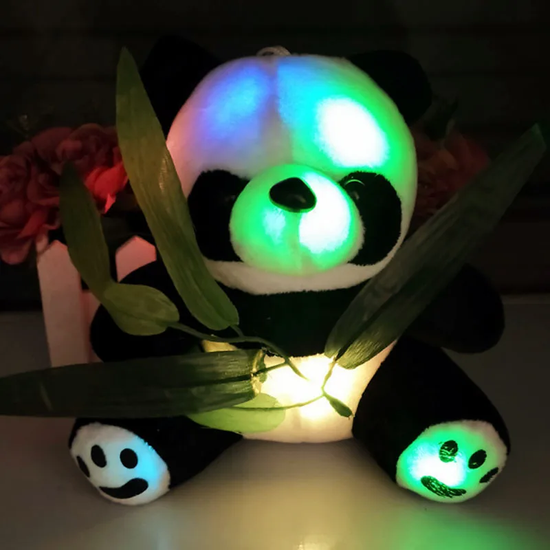 Красочный Светодиодный светильник-вспышка, панда, медведь, дельфин, кукла, плюшевые мягкие игрушки, подарок для детей, плюшевый Рождественский подарок
