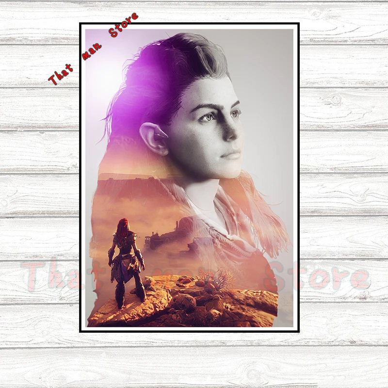 Horizon Zero постер с тематикой рассвета для HD плаката белая картонная отделка дома