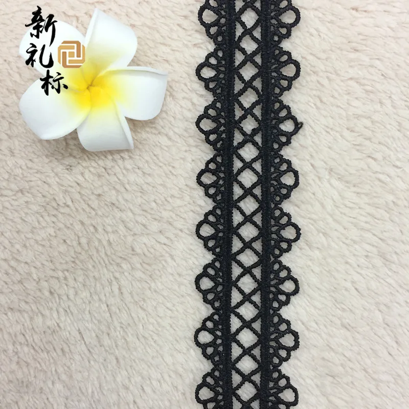 

High-quality Jewelry lace clothing accessories DIY bilateral jewelry water soluble lace polyester light bar code 3.2CM hot sale
