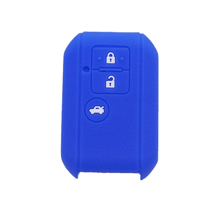 Cocolockey силиконовый Автомобильный ключ чехол Брелок для suzuki maruti dzire/ertiga / Swift ключ 3 кнопки без логотипа автомобиля стиль - Название цвета: dark blue
