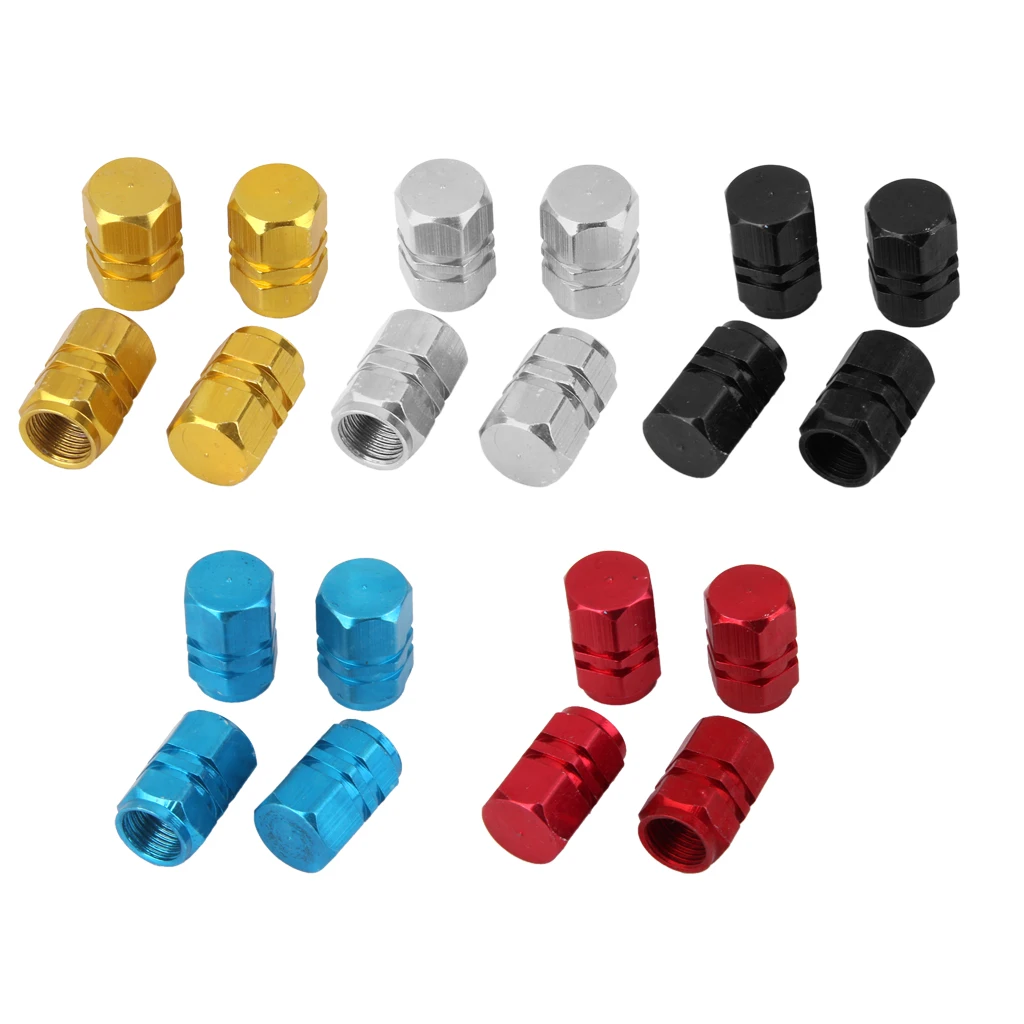 4x Aluminum Tire Wheel Rims Stem Air Valve Caps Protector Car Truck