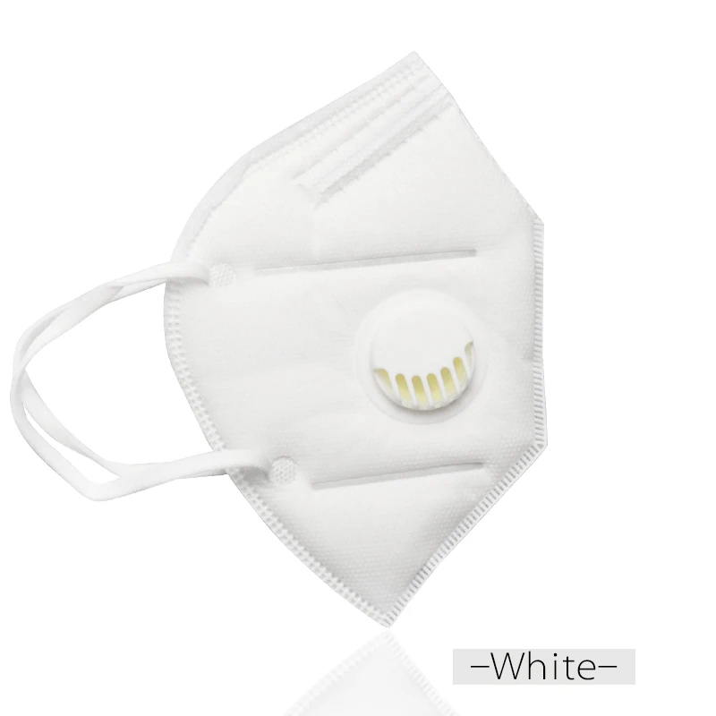7 цветов пылезащитные маски для лица защитный чехол 10 шт маски со ртом для лица макияж Анти-пыль дыхательный клапан лицевой защитный - Цвет: white