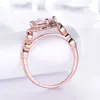UMCHO – bague en argent 925 Nano Morganite pour femmes, bague de fiançailles, couleur or Rose, nouvelle mode, bijoux fins ► Photo 3/6