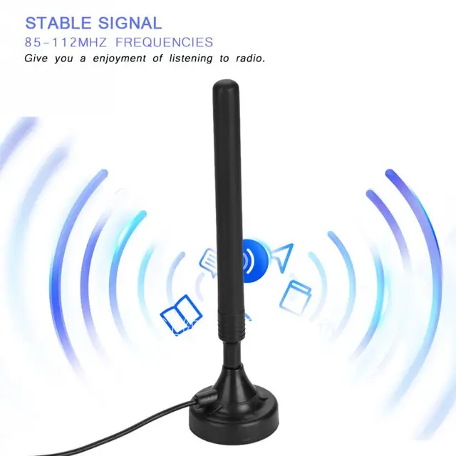 25dB Hohe Empfindlichkeit FM Radio Antenne High Gain USB FM Antenne  85-112Mhz Haushalt für Niedrigen Boden mit radio signal Verstärker -  AliExpress