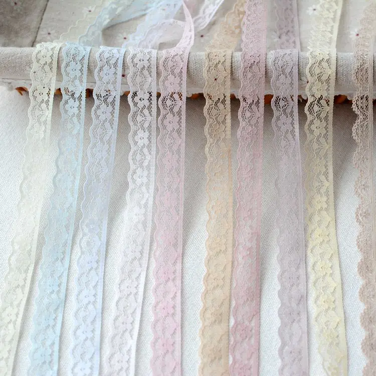 

Latest Lace Ribbon Purple Blue Pink White Lace Fabric Applique Wedding Dress Sewing Accessories Trimmings Clothing dentelle LU1