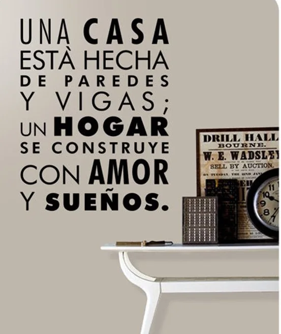 Vinyl Wall Sticker Decal Home - Spanish Words