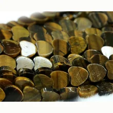 Натуральный камень Настоящий желтый тигровый глаз камень плоское сердце форма свободные маленькие бусины 10 мм подходят ювелирные изделия DIY ожерелье 03024