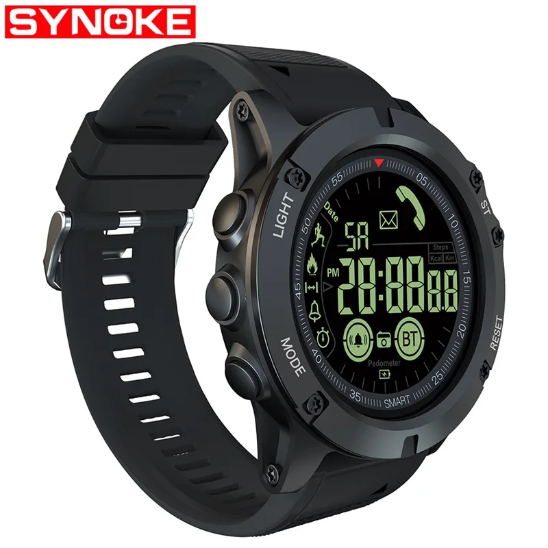 

SYNOKE Smart Watches Sport Watch Fitness Tracker 5Bar Waterproof Smartwatch Running Cyclin Clock For IOS Android Phone