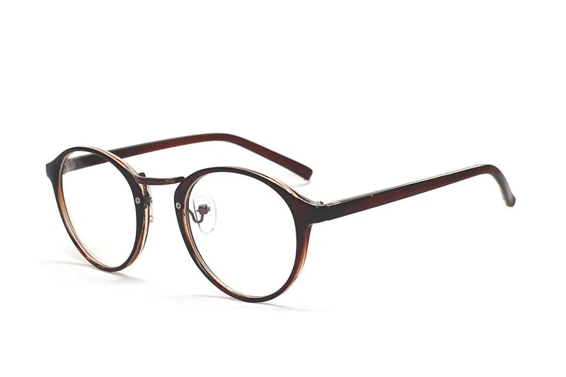 Поддельные очки Ретро металлическая оправа очки негабаритные прозрачные линзы очки для мужчин и женщин прозрачные оптические оправы для очков кошачий глаз - Цвет оправы: C2