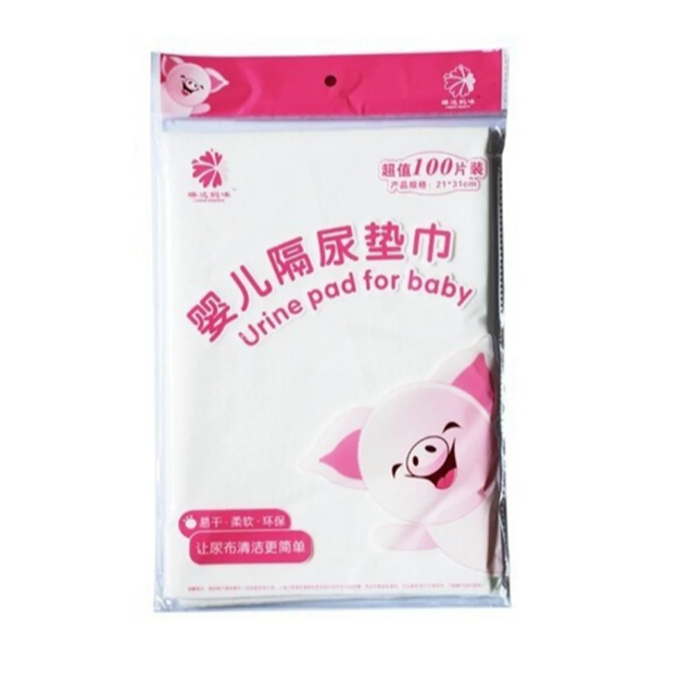 100Pcs/Bag Soft Baby Disposable Diaper Non Woven Cloth Diaper Baby Nappy Insert Safety Baby Care
