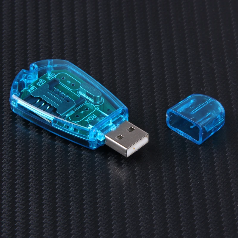 Micro USB2.0 SIM Card Reader sim-карты Simcard Копировать USB Reader Синий Поддержка для Оконные рамы 98 2000 XP Vista 32 биты Оконные рамы 7 32bit