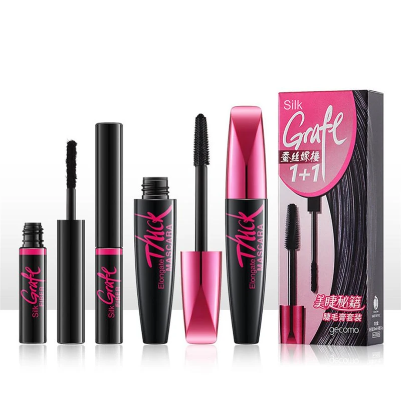 

3D Silk Fiber Lash Mascara Black Eye Curling Eyelash Mascara Waterproof Full Lengthening Thick Quick Dry Natural Mascara Fiber