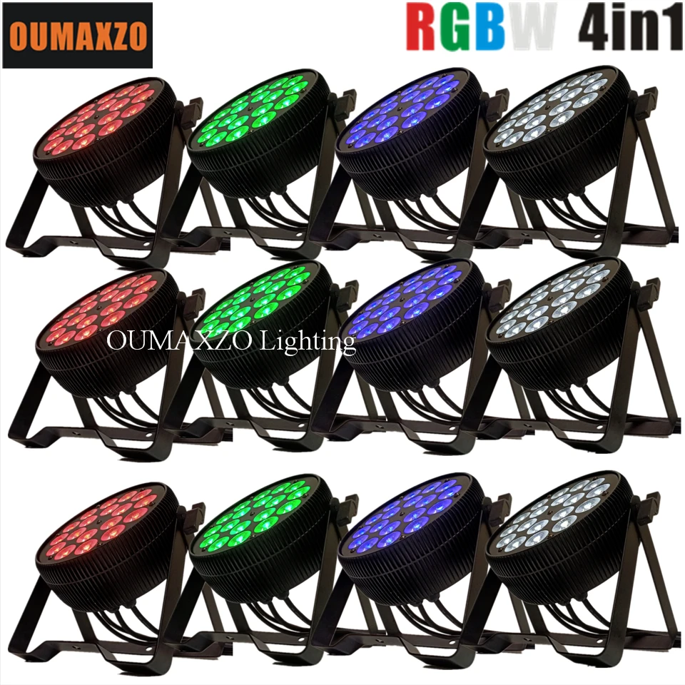 12 шт./лот мини плоский тонкий 150 Вт 4 в 1 18 шт. DMX512 RGBW светодиодный par 64 can Новый